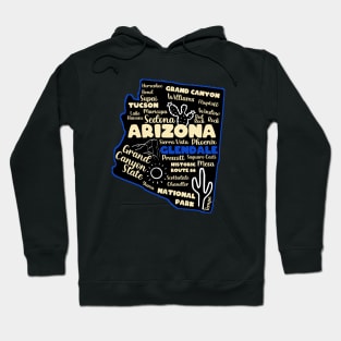 Arizona Glendale map arizona state usa arizona tourism Glendale tourism Hoodie